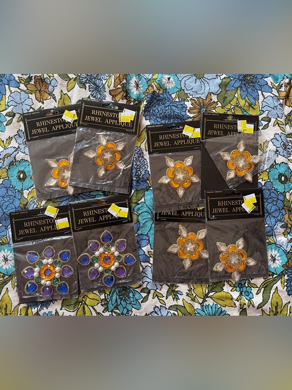 Vintage Rhinestone Appliqués (8)